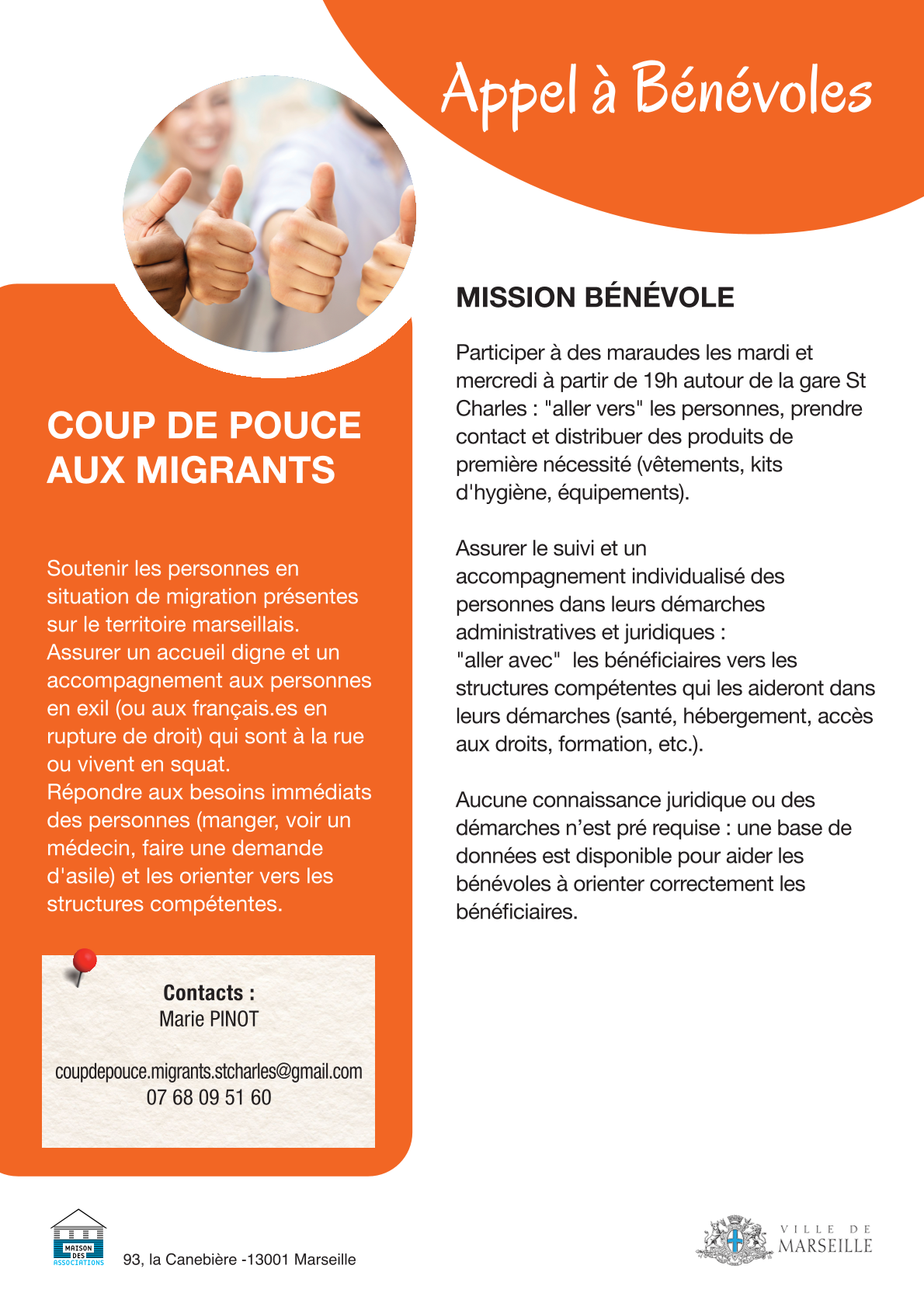COUP DE POUCE AUX MIGRANTS